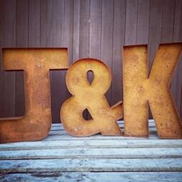 Industrial Metal Letters, Custom Unlit Wall Decor For Home & Business - thumbnail 4