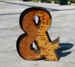 Industrial Metal Letters, Custom Unlit Wall Decor For Home & Business