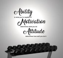Ability Motivation Attitude - Motivational Wall Sticker Contemporary Vinyl Decal Gym Fitness Mma - thumbnail 1