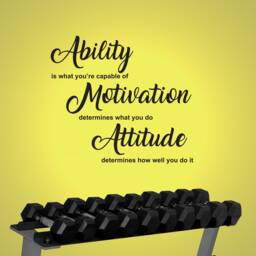 Ability Motivation Attitude - Motivational Wall Sticker Contemporary Vinyl Decal Gym Fitness Mma - thumbnail 2