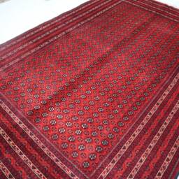 Handmade 7x10 Turkmen Bokhara Rug Natural Wool & Colors Hand-Knotted Afghan - Bedroom For Living Room 200x300 cm Red Carpet - thumbnail 2