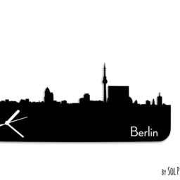 Berlin Skyline - Silhouette Wall Clock - thumbnail 2
