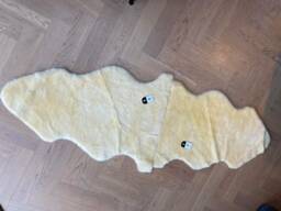 Cream Sheepskin Rug , Double Length, Short Wool, Shearling, Genuine Sheepskin, 70 X 180cm, Bespoke, Hand Made Upholstery Projects