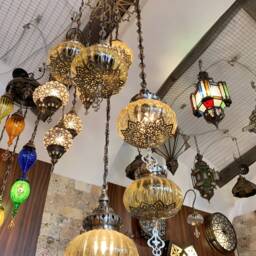 6 Glass Chandelier Lamp, Light, Moroccan Light, Moroccan Lighting, Turkish Light, Moroccan Lamp, Moroccan Pendant, Moroccan Lantern - thumbnail 3