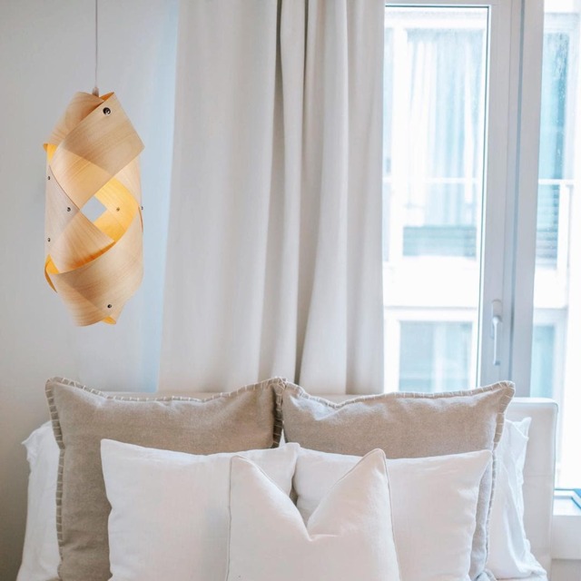 Handmade Wood Pendant Light For Kitchen Islands - image 1