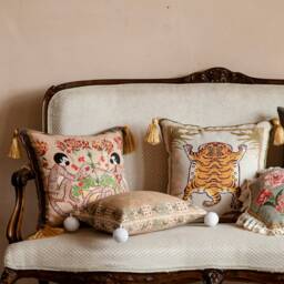 Animal Pillow Cover, Monkey Tiger Pillowcase, Tassel Throw Pillow, Double Sided Decor - thumbnail 2
