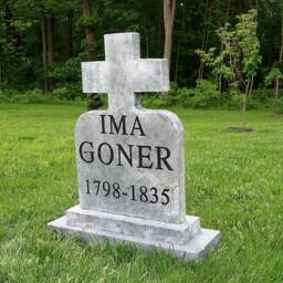 Ima Goner Silly Clever Halloween Tombstone Yard Prop - thumbnail 2
