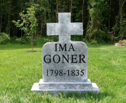Ima Goner Silly Clever Halloween Tombstone Yard Prop - thumbnail 1