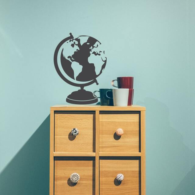 Globe Map Decal - Wall Vinyl For School Classroom, Library Kids Room, Travelers, Adventure - image 1