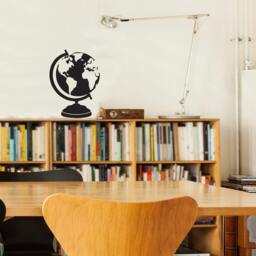 Globe Map Decal - Wall Vinyl For School Classroom, Library Kids Room, Travelers, Adventure - thumbnail 2