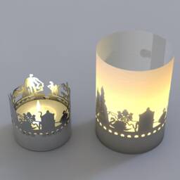 Neuschwanstein Castle Shadow Play Candle - Fairytale Gift