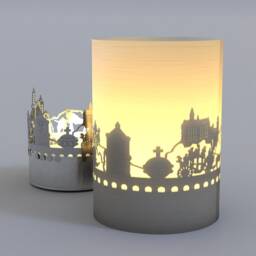 Neuschwanstein Castle Shadow Play Candle - Fairytale Gift - thumbnail 3
