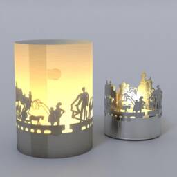 Neuschwanstein Castle Shadow Play Candle - Fairytale Gift - thumbnail 4