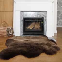 "Giant Brown Sheepskin Rug, Xxl Genuine Leather Throw - 46"" X 46" - thumbnail 3