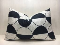 Velvet Ikat Pillow Cover, Handwoven Silk Accent Cushion - 16x24