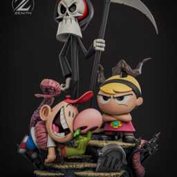 Chaos & Cunning - Gothic Cartoon Comedy Billy & Mandy Resin Figure 16K - thumbnail 2