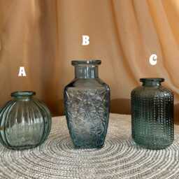 Vintage-Inspired Blue Glass Bud Vases, Sold Individually Or As A Set - thumbnail 2