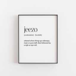 Jeezo Scottish Slang Print - Funny Definition Wall Art, Minimalist Typography Poster, Scots Humour Gift, Home Decor - thumbnail 2