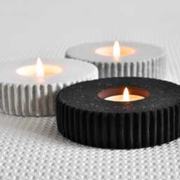 Concrete Tea Light Candle Holder Modern Scandinavian Decor - thumbnail 4