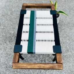 Hand-Woven Entryway Bench Mcm Style End Of Bed & Mudroom Seating - Custom-Made, Multiple Sizes - thumbnail 4