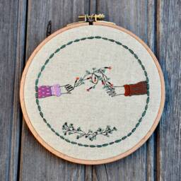 Wall Hanging Embroidery Art Knots Of Life Wedding Gifting - thumbnail 2