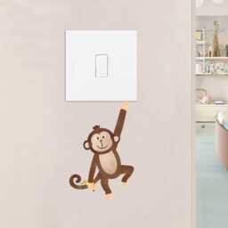 Hanging Monkey Light Switch Wall Sticker - thumbnail 1