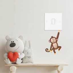 Hanging Monkey Light Switch Wall Sticker - thumbnail 2