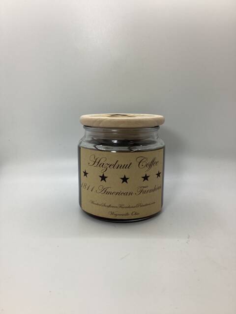 Hazelnut Coffee Highly Scented Candle/Apothecary Jar 18Oz/Paraffin Wax/Farmhouse Candle/Hand Poured Candle/Country-Primitive Candle - image 1