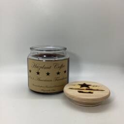 Hazelnut Coffee Highly Scented Candle/Apothecary Jar 18Oz/Paraffin Wax/Farmhouse Candle/Hand Poured Candle/Country-Primitive Candle - thumbnail 2