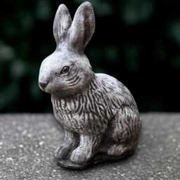 Stone Rabbit Sculpture Concrete Bunny Figurine Outdoor Animal Statue Cement Wildlife Decoration Handmade Garden Pet Ornament - thumbnail 3