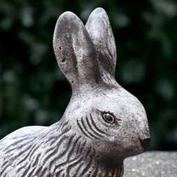 Stone Rabbit Sculpture Concrete Bunny Figurine Outdoor Animal Statue Cement Wildlife Decoration Handmade Garden Pet Ornament - thumbnail 4