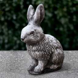 Stone Rabbit Sculpture Concrete Bunny Figurine Outdoor Animal Statue Cement Wildlife Decoration Handmade Garden Pet Ornament - thumbnail 1
