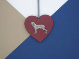 Weimaraner Wooden Heart - Christmas Ornament Tree Decoration Dog Hanging Mum Gift