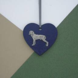 Weimaraner Wooden Heart - Christmas Ornament Tree Decoration Dog Hanging Mum Gift - thumbnail 3