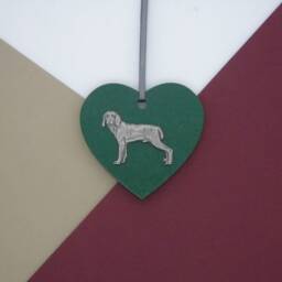 Weimaraner Wooden Heart - Christmas Ornament Tree Decoration Dog Hanging Mum Gift - thumbnail 2