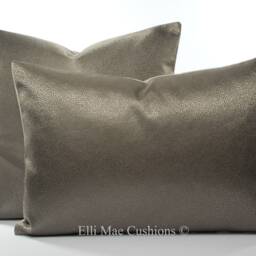 Lorca Dragon Luxury Designer Cushion Cover Faux Sharkskin Pewter Pillow - thumbnail 4
