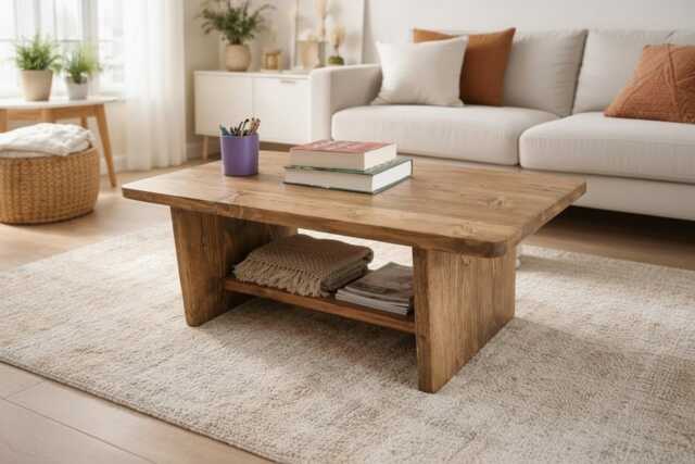 Rustic - Reclaimed Solid Wood Coffee Table - image 1