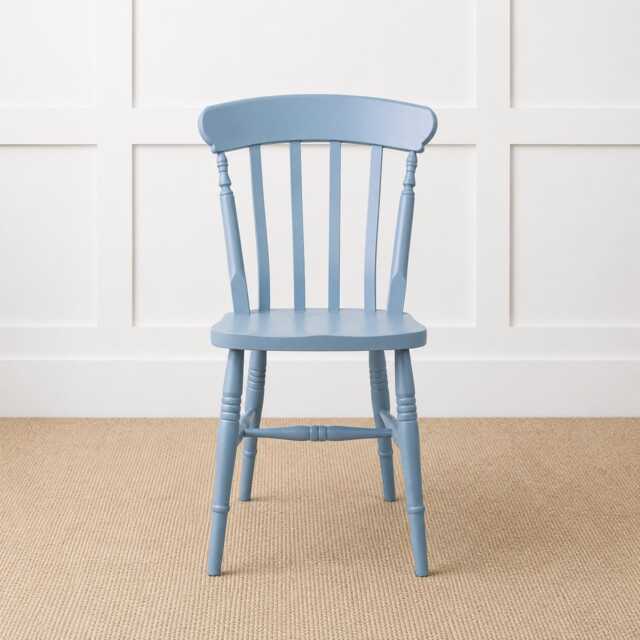 Slatback Farmhouse Dining Chair, Solid Beech Wood Kitchen Hand Painted in Any Farrow & Ball Colour - image 1