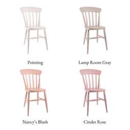 Slatback Farmhouse Dining Chair, Solid Beech Wood Kitchen Hand Painted in Any Farrow & Ball Colour - thumbnail 3