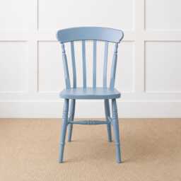 Slatback Farmhouse Dining Chair, Solid Beech Wood Kitchen Hand Painted in Any Farrow & Ball Colour - thumbnail 1