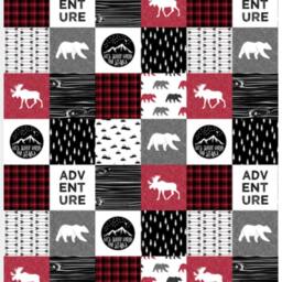 Nursery Bed Set - Plaid Blanket, Crib Sheet . Baby Blanket , Baby Quilt Adventure Nursery Bedding, Gift - thumbnail 2