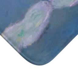 Water Lilies, Microfiber Bath Mat, Vintage Painting, Monet, Circa 1880 - thumbnail 2