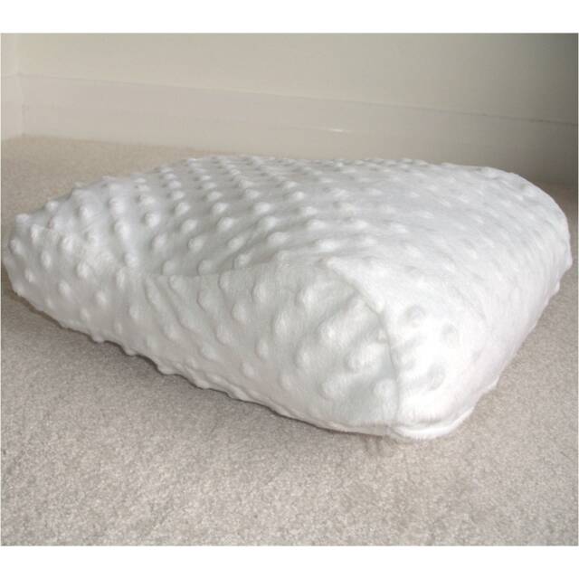 Tempur Original Travel Pillow Cover Only Small 25x31cm Cuddlesoft Case Cervical Neck Orthopaedic Minky Cushion Plush White Pillowcase Spots - image 1