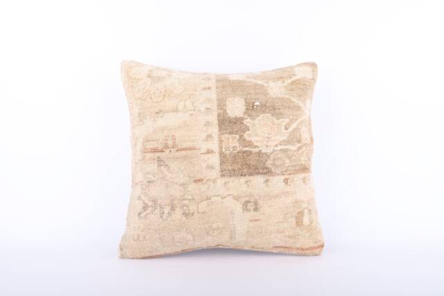 Turkish Kilim Pillow 18x18 Bohemian Woven Cushion - image 1