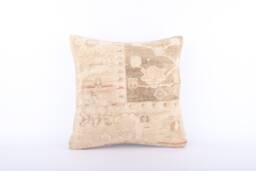 Turkish Kilim Pillow 18x18 Bohemian Woven Cushion