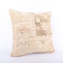 Turkish Kilim Pillow 18x18 Bohemian Woven Cushion - thumbnail 2