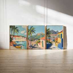 Set Of 3 Cabo Verde Posters, Cape Prints, Wall Art, African Island Art Africa - thumbnail 2