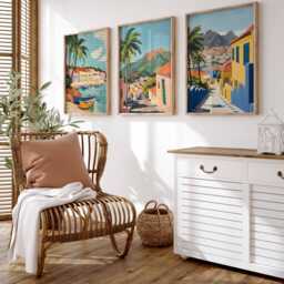 Set Of 3 Cabo Verde Posters, Cape Prints, Wall Art, African Island Art Africa - thumbnail 4