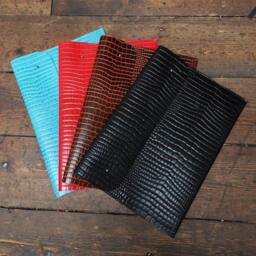 Croc Grained Leather A4 Document Folder 13 - thumbnail 4