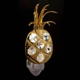 24K Gold Plated Pineapple Handcrafted Luxury Night Light Decorated Swarovski Crystals Bedroom Bathroom Kids Room Kitchen Gift Premium Decor - thumbnail 2